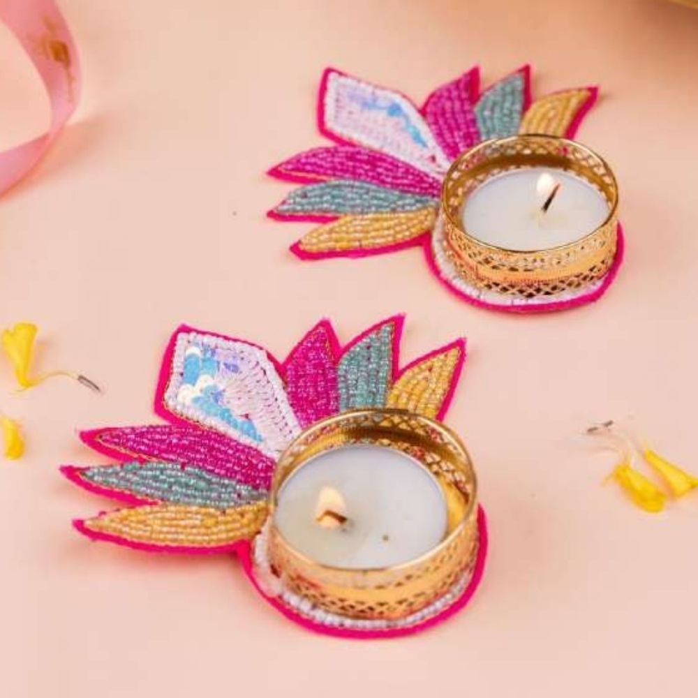 Tea Light Holders Pair