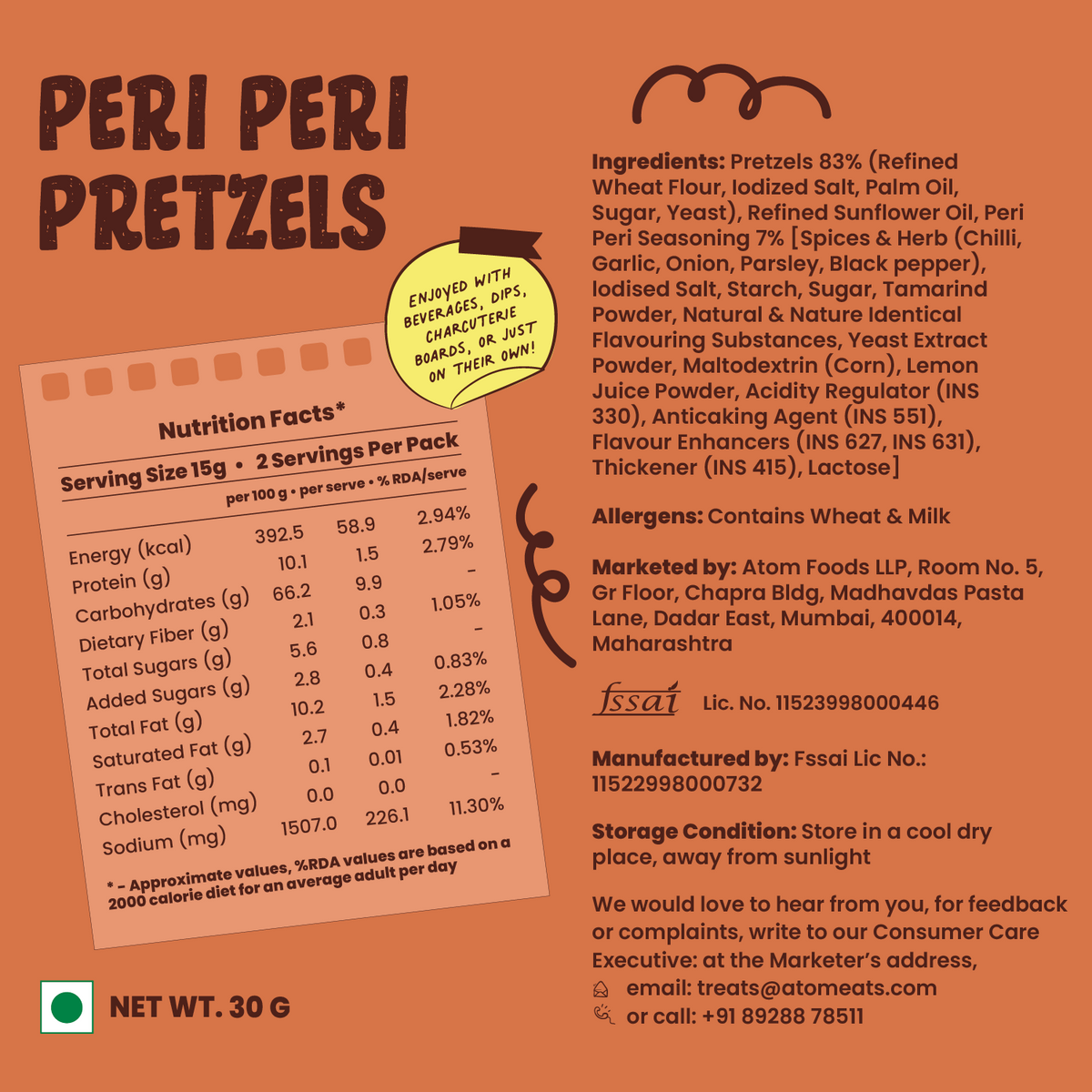 Atom Eats Peri Peri Pretzel