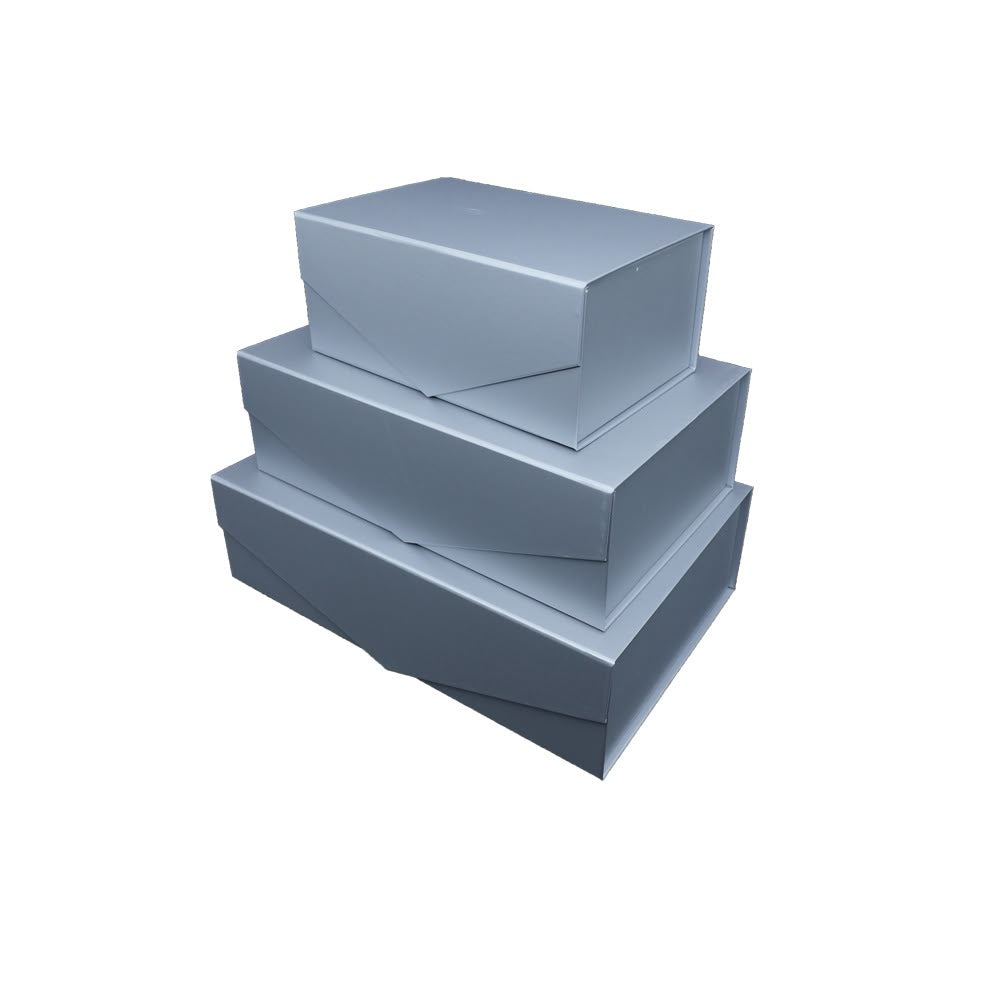 Slate Blue Metallic Collapsible Box