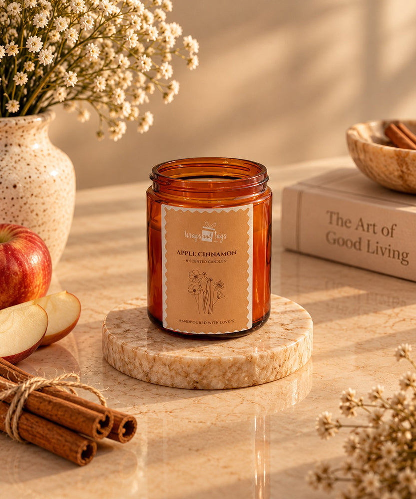 Amber Glass Scented Candle