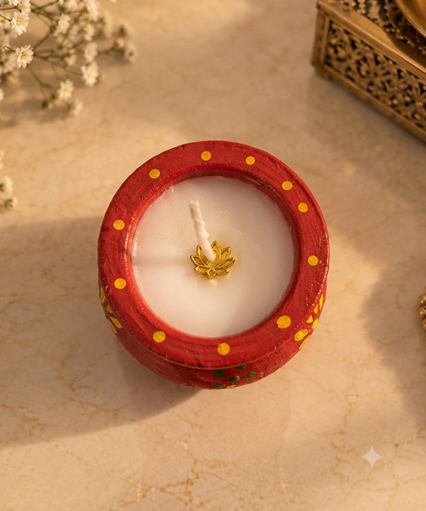 Mini Clay Matka Candle