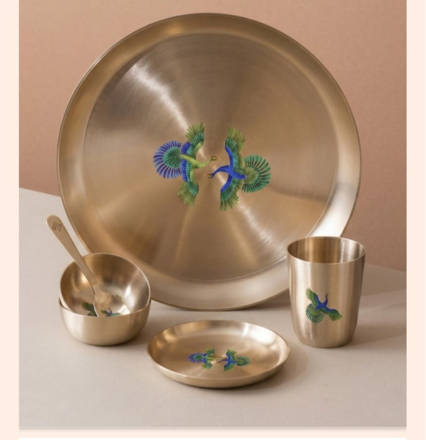 Kansa Dinner Set • Hand Painted
