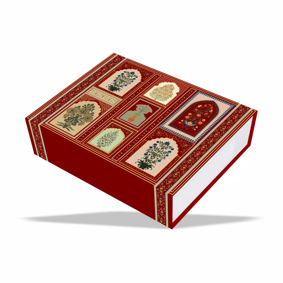 Royal Jharokha Magnetic Rigid Hamper Box with Gold Foil