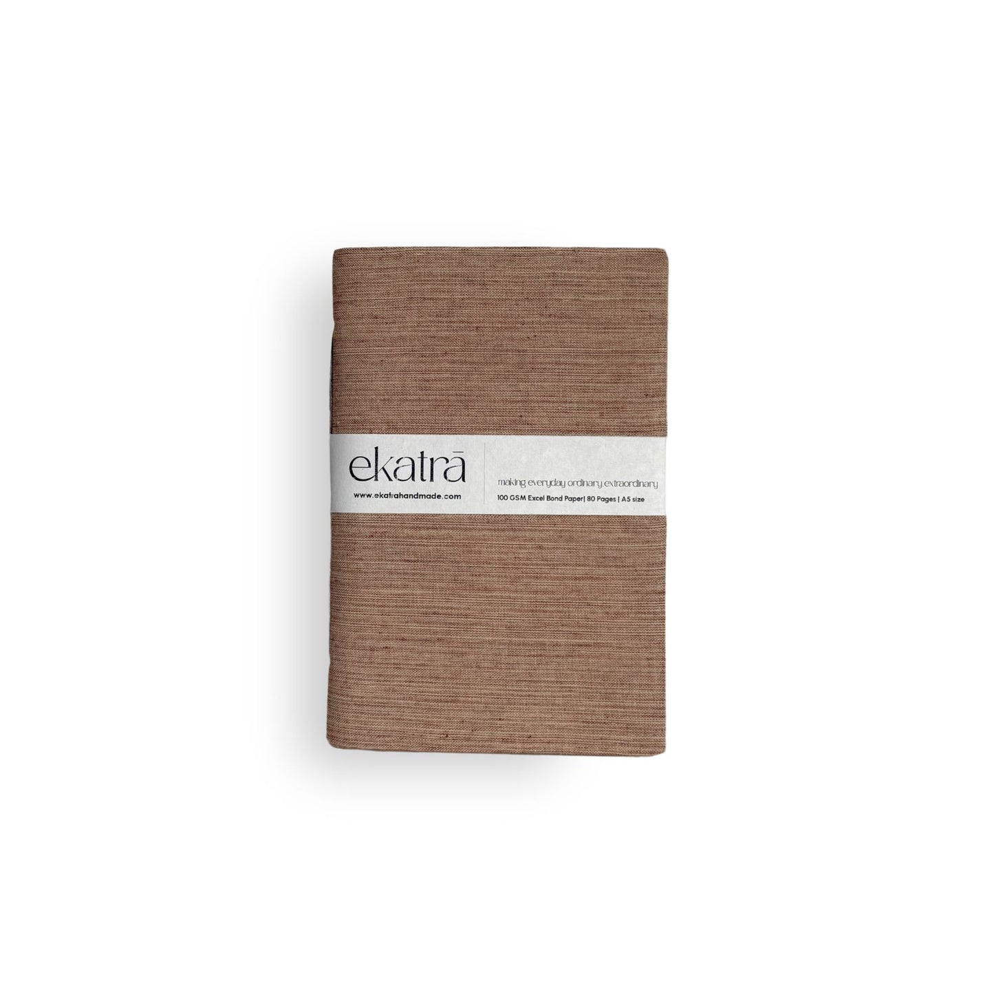 Handcrafted Sustainable A5 Unruled 100 GSM Paper Journal by Ekatra