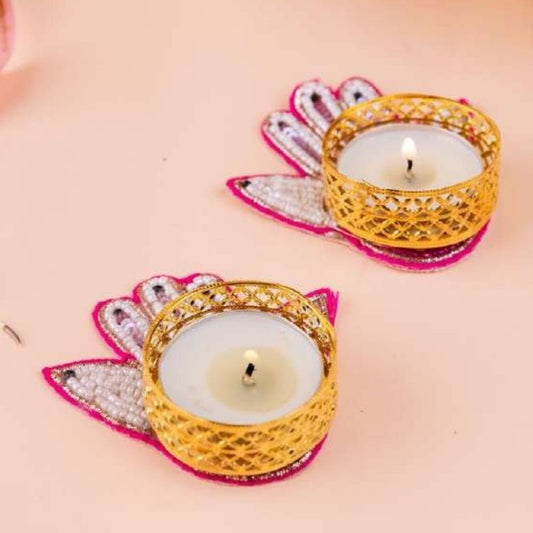 Tea Light Holders Pair