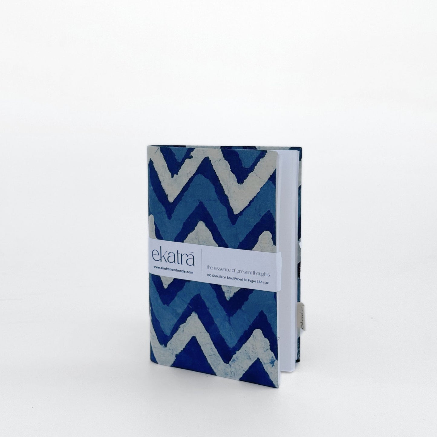 Handcrafted Sustainable A5 Unruled 100 GSM Paper Journal by Ekatra
