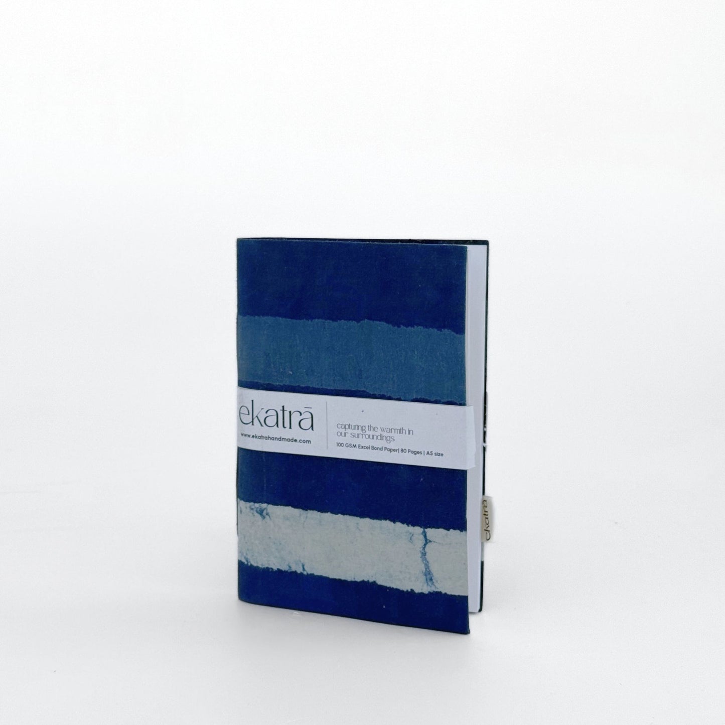 Handcrafted Sustainable A5 Unruled 100 GSM Paper Journal by Ekatra