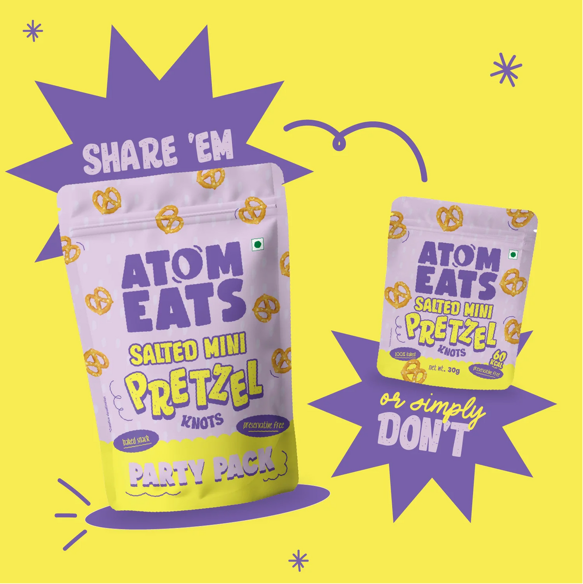 Atom Eats Salted Pretzel Mini Knots