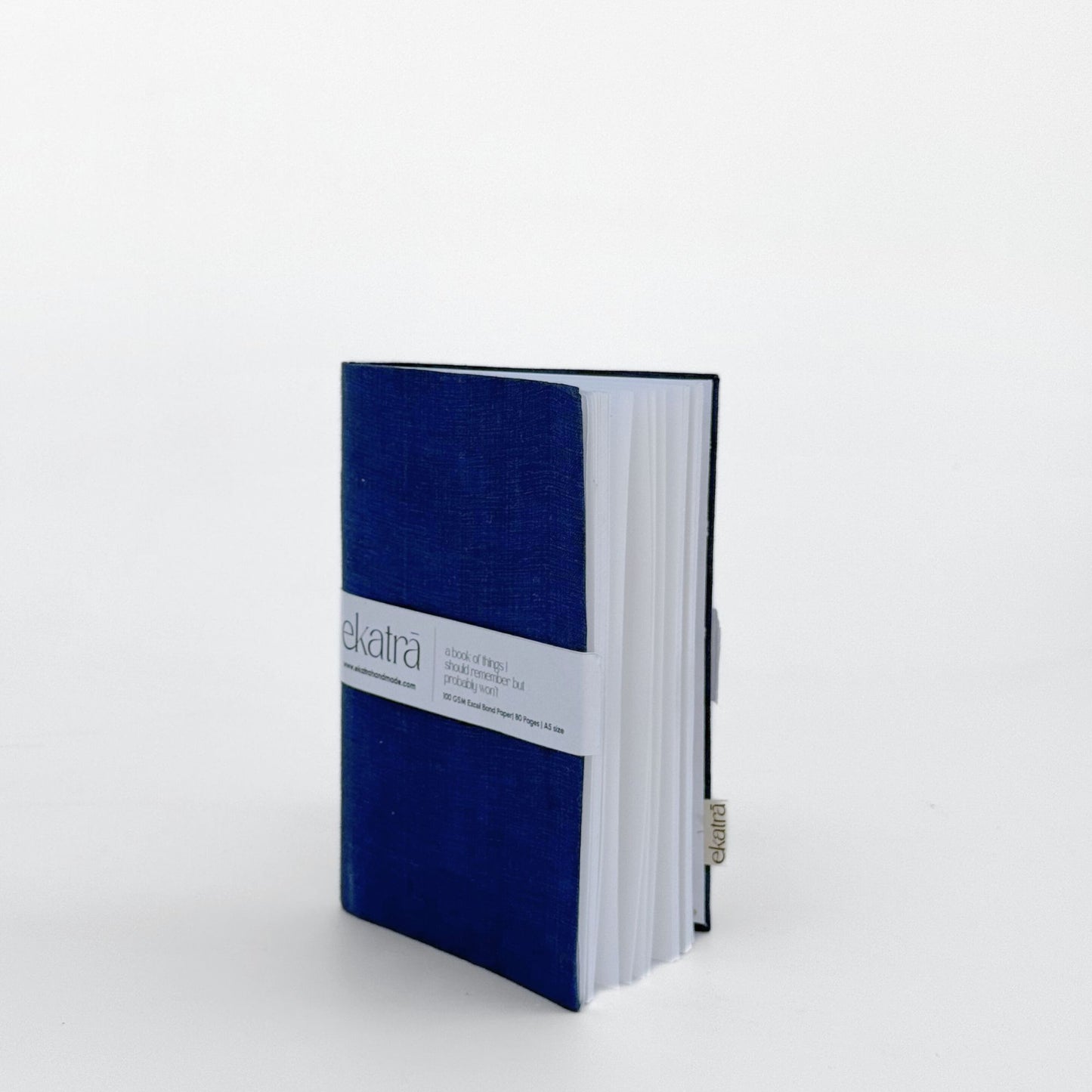 Handcrafted Sustainable A5 Unruled 100 GSM Paper Journal by Ekatra