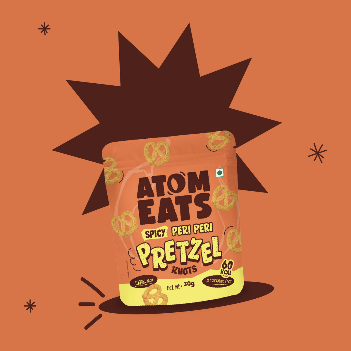 Atom Eats Peri Peri Pretzel