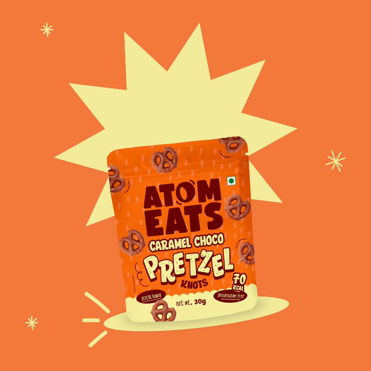 Atom Eats Caramel Choco Pretzel