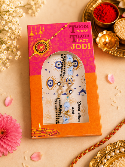 Nazar Infinity Rakhi Set for Bhai-Bhabhi