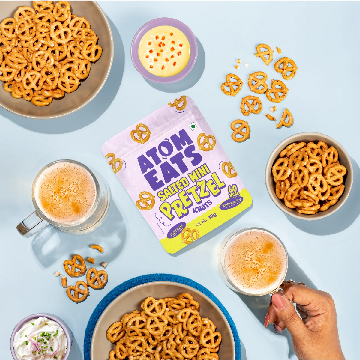 Atom Eats Salted Pretzel Mini Knots