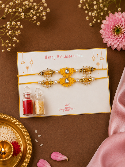 Kamal Rakhi Set for Bhai-Bhabhi