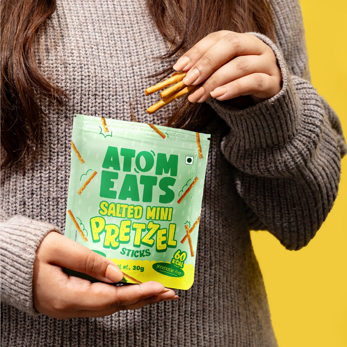 Atom Eats Salted Pretzel Mini Sticks