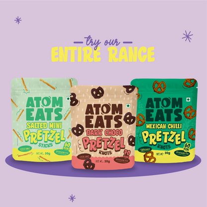 Atom Eats Salted Pretzel Large Knots
