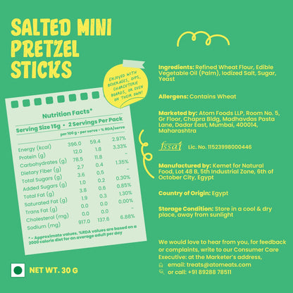 Atom Eats Salted Pretzel Mini Sticks