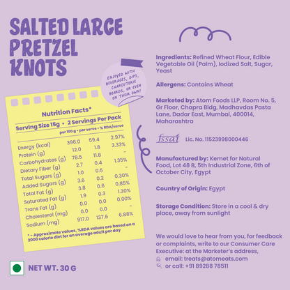 Atom Eats Salted Pretzel Large Knots
