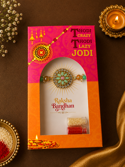 Mint Sitara Rakhi for Bhai