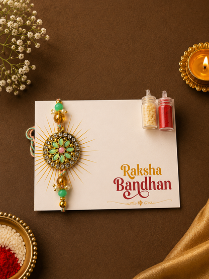 Mint Sitara Rakhi for Bhai