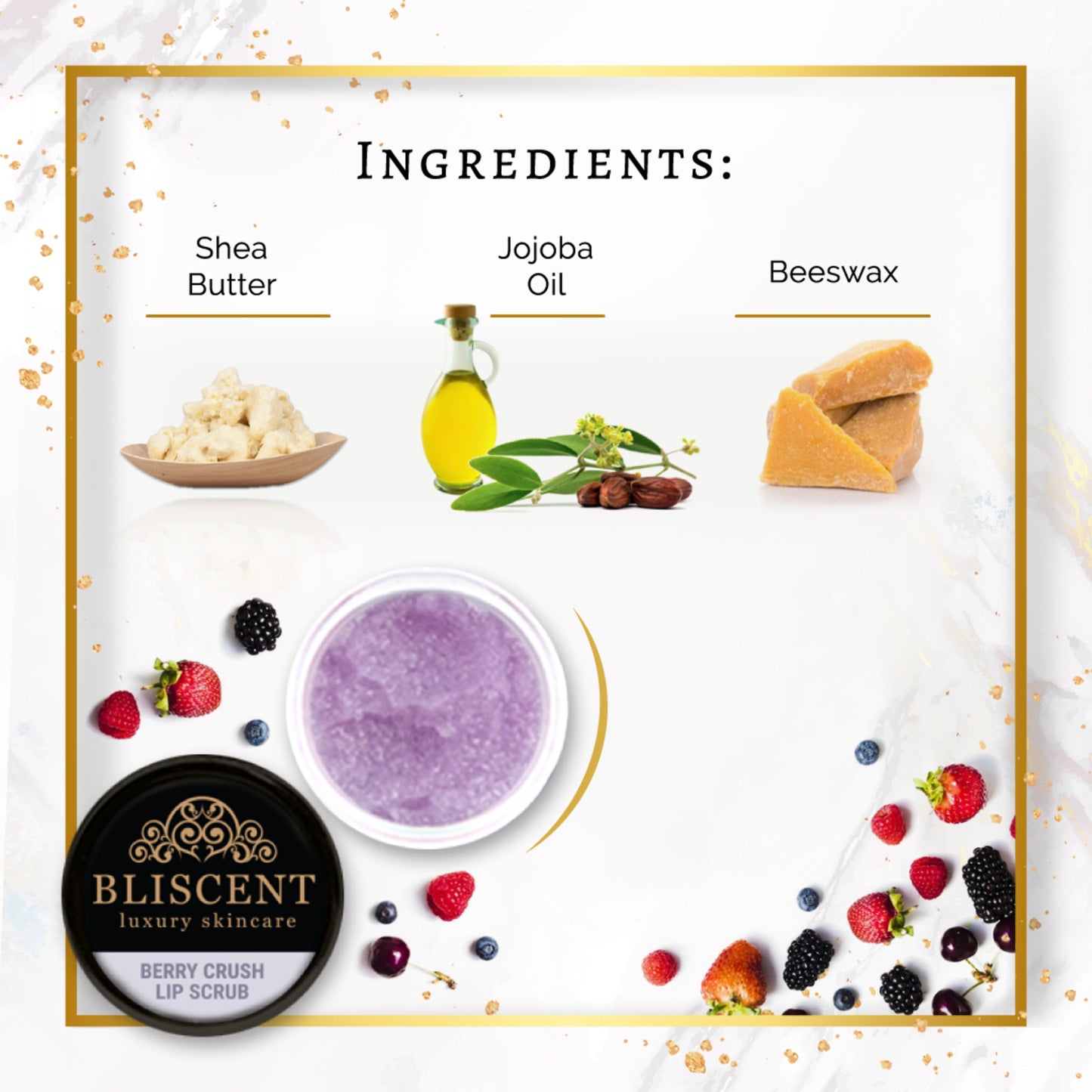 BLISCENT Berry Crush Lip Scrub