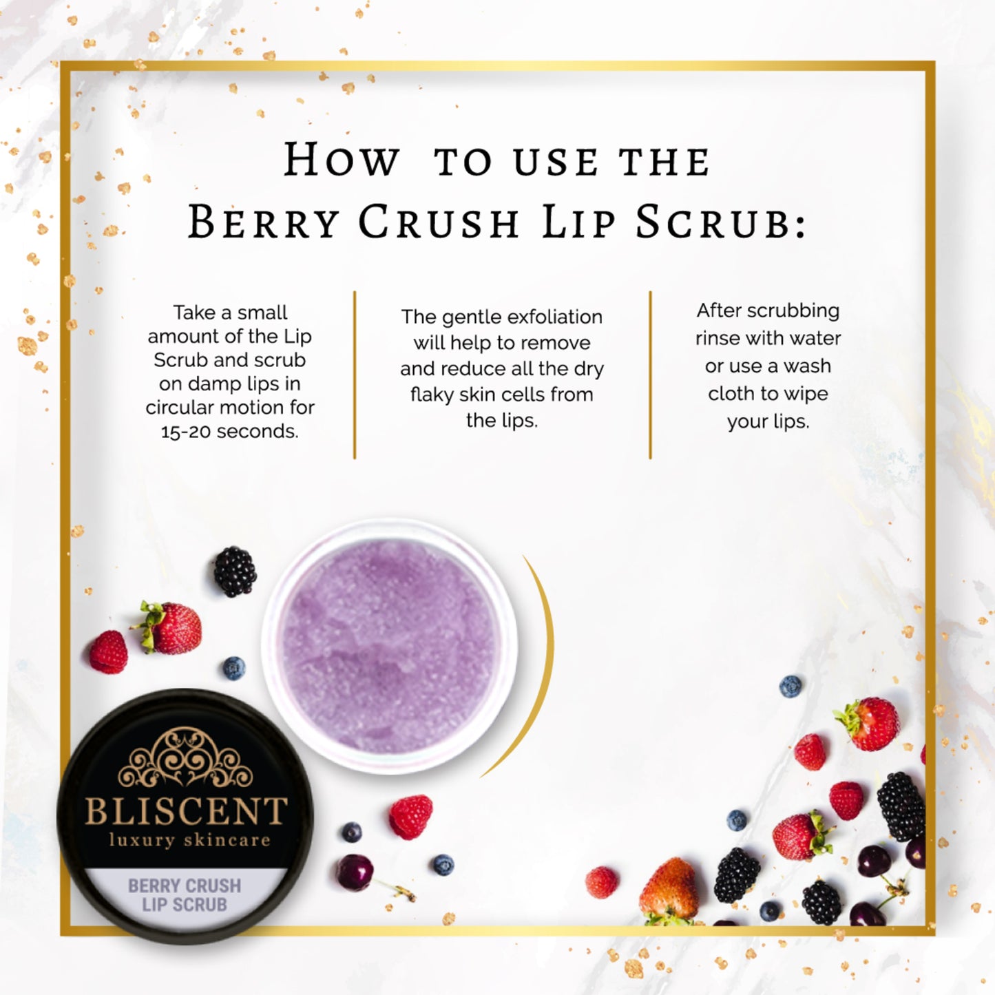 BLISCENT Berry Crush Lip Scrub