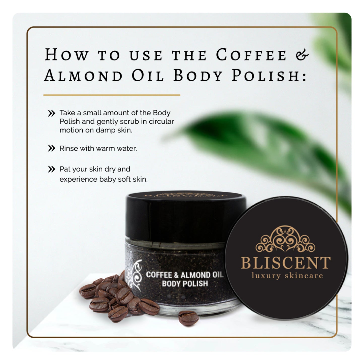BLISCENT Coffee & Almond Oil Body Polish