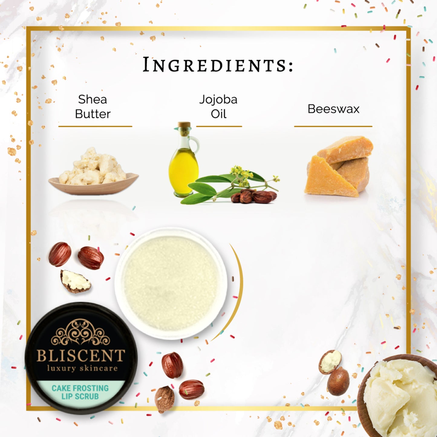 BLISCENT Cake Frosting Lip Scrub