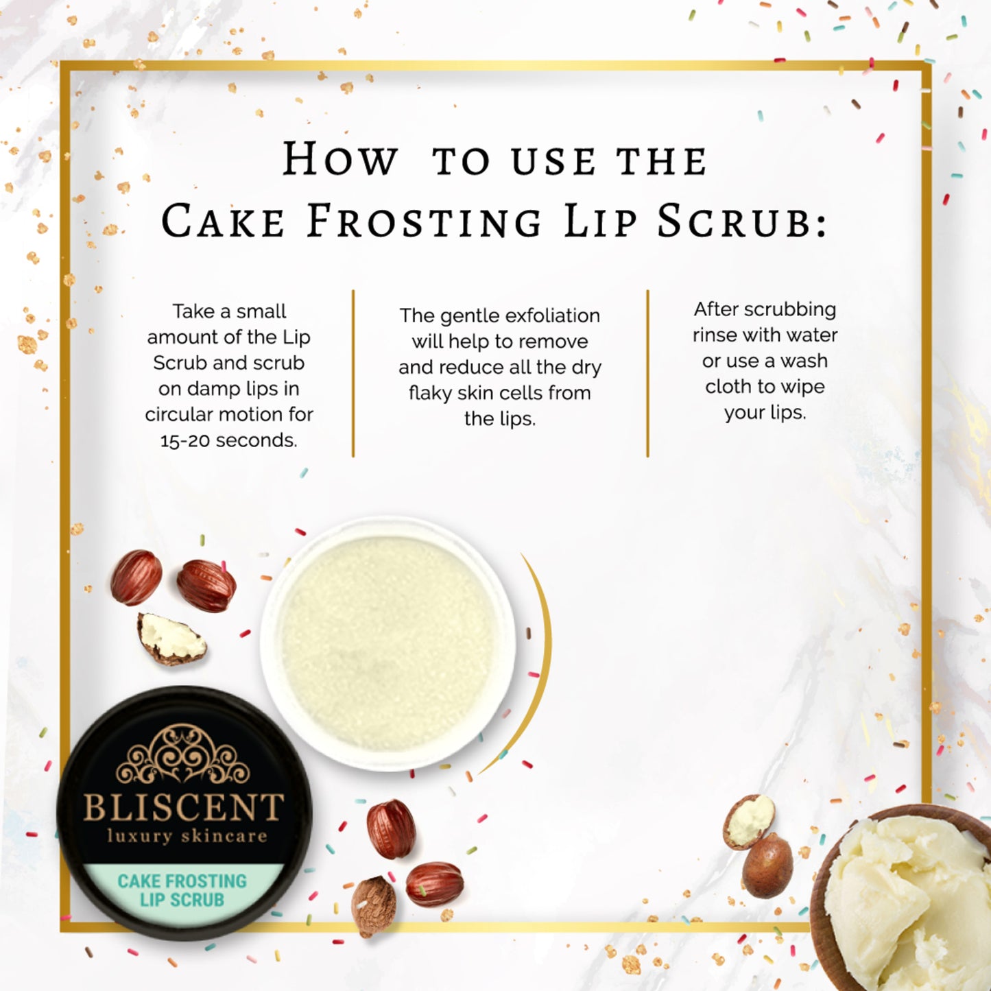 BLISCENT Cake Frosting Lip Scrub