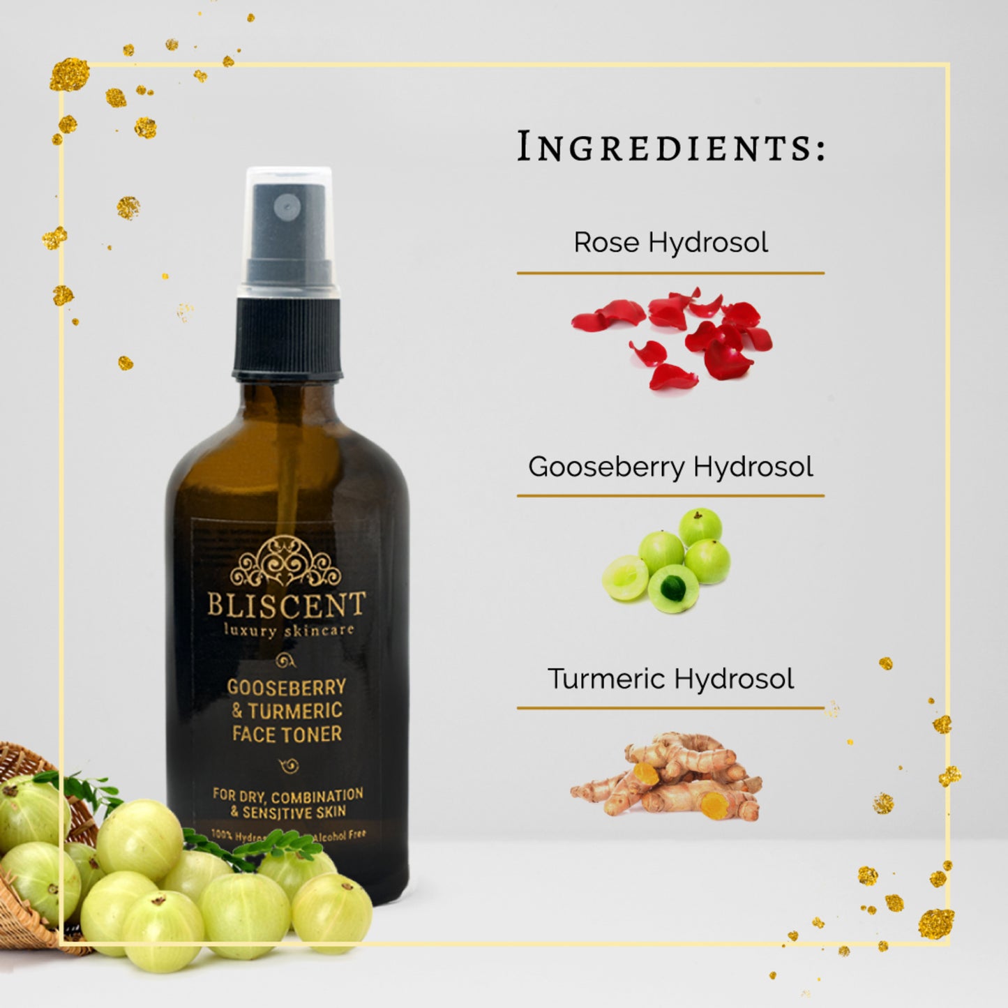 BLISCENT Gooseberry & Turmeric Face Toner