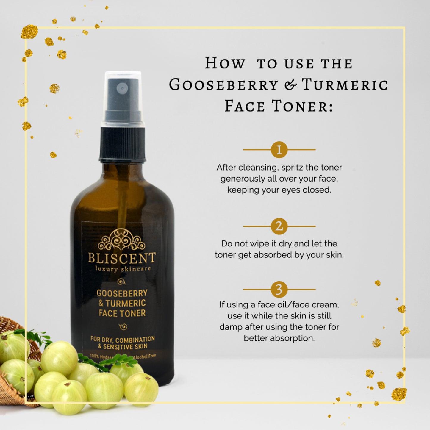 BLISCENT Gooseberry & Turmeric Face Toner