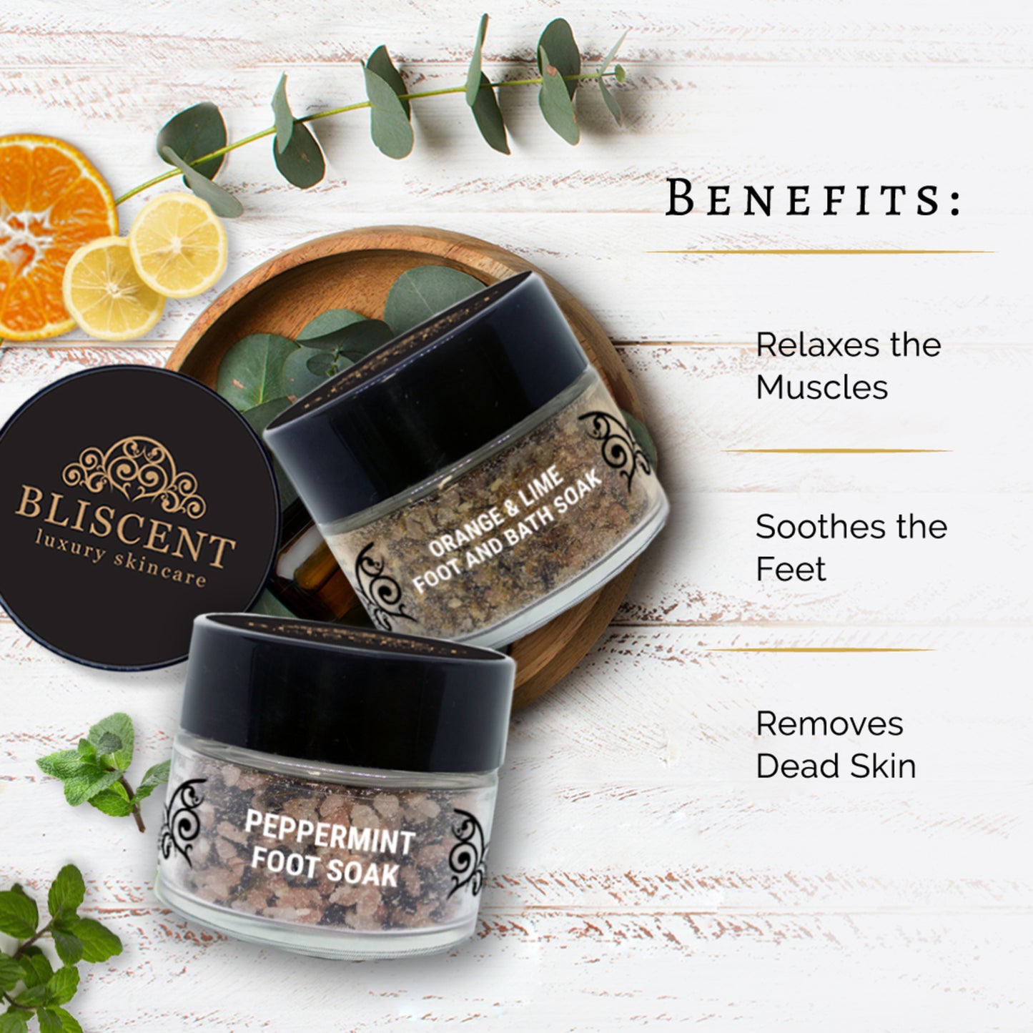 BLISCENT Orange & Lime Bath and Foot Soak