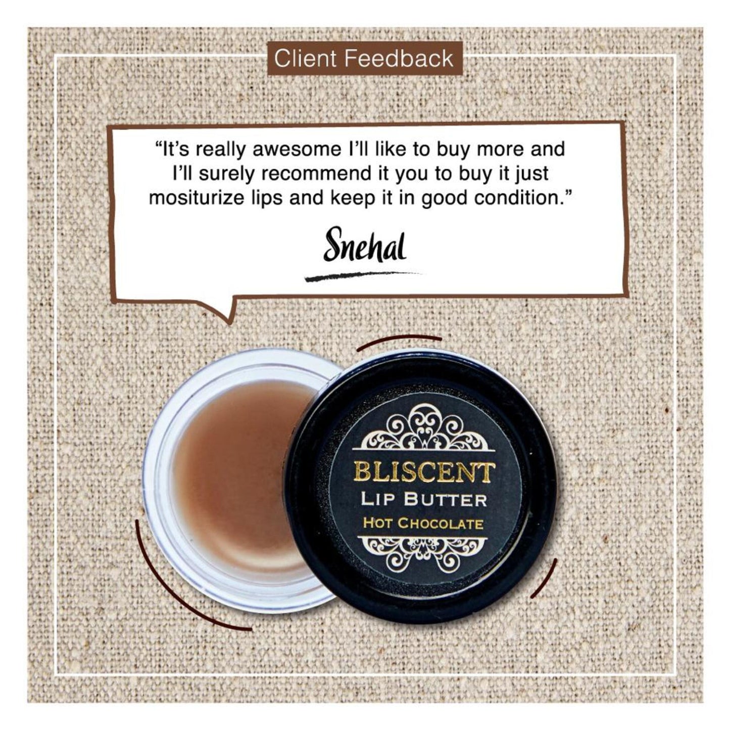 BLISCENT Hot Chocolate Lip Butter