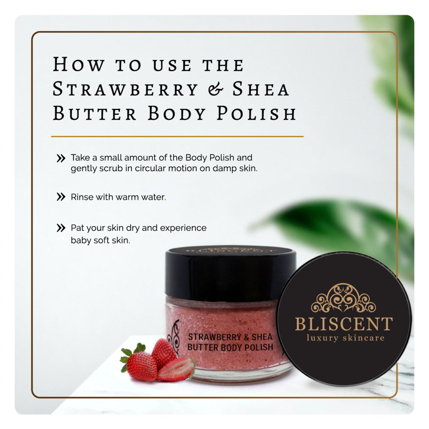 BLISCENT Strawberry & Shea Butter Body Polish