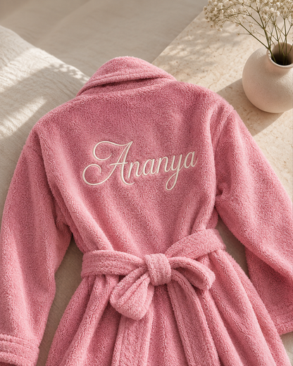 Terry cotton bathrobe