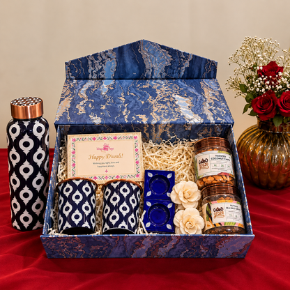 Blue Pottery Festive Treats Hamper