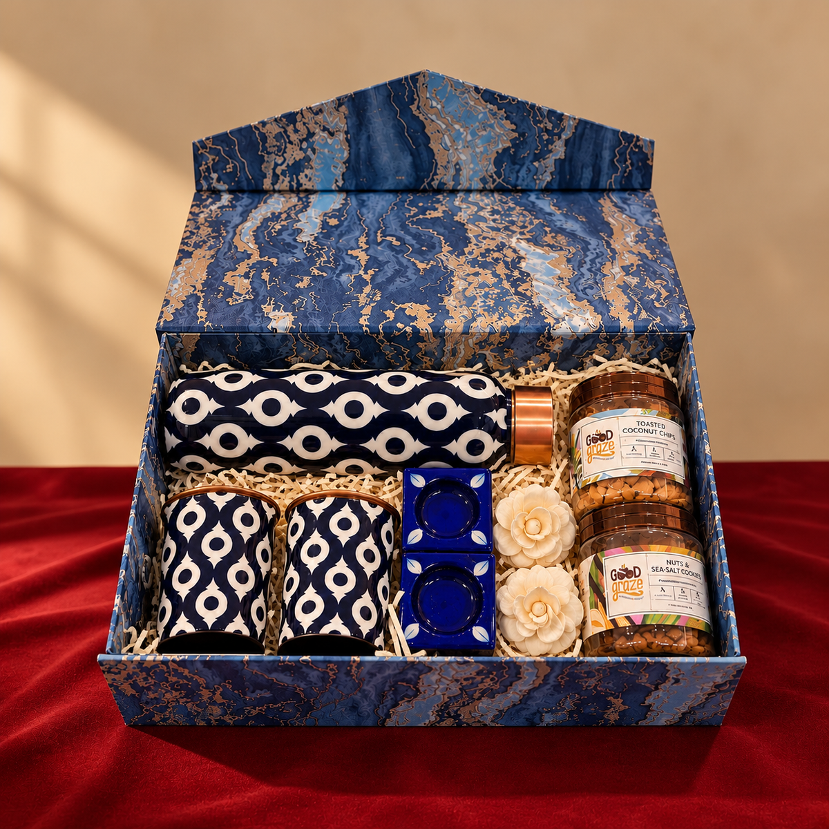 Blue Pottery Festive Treats Hamper