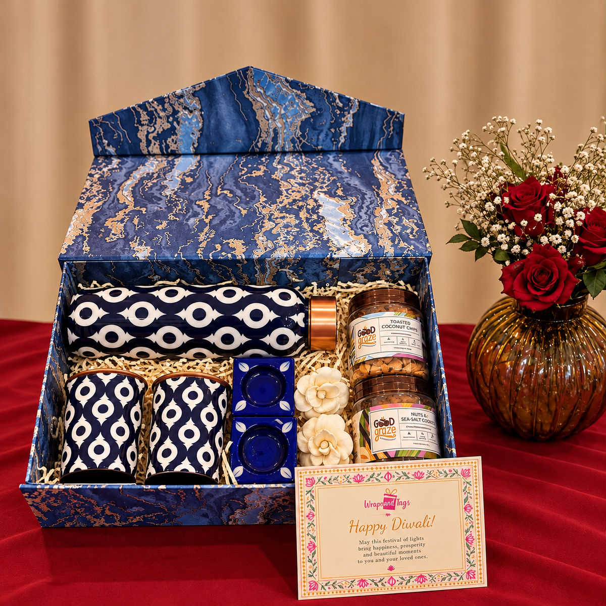 Blue Pottery Festive Treats Hamper