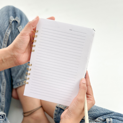 Handcrafted Sustainable A5 Wire Bound ruled 100 GSM paper Journal by Ekatra