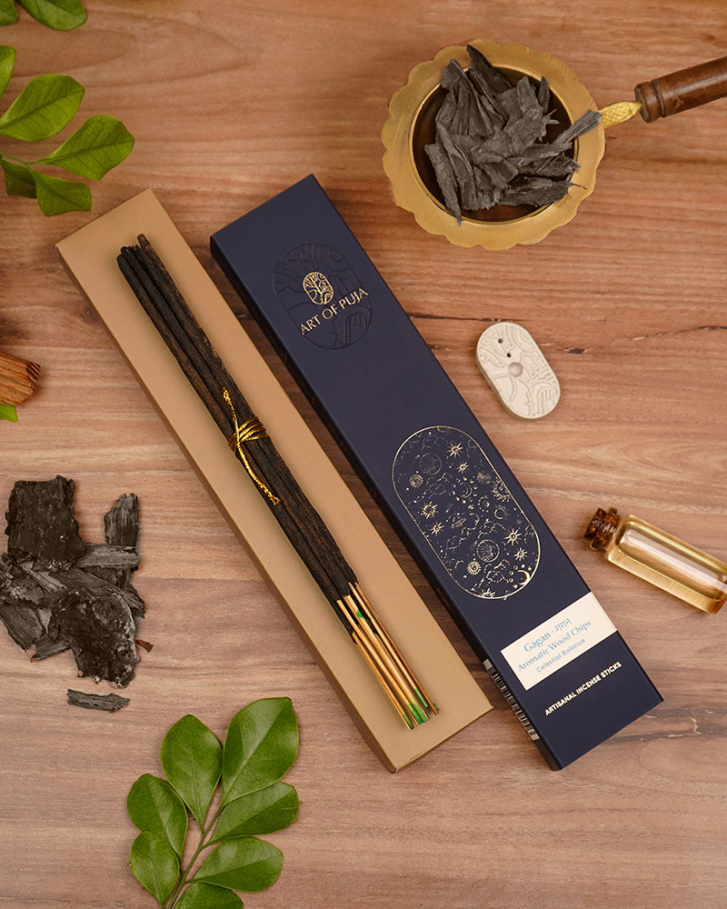 Aromatic Wood Chips Artisanal Incense Sticks |Bakhoor | Gagan गगन