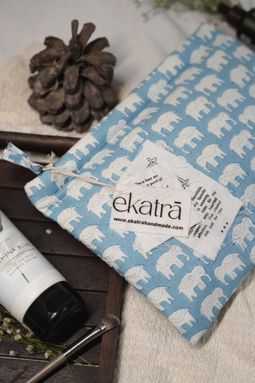 Sustainable Cotton Large Pouch by Ekatra