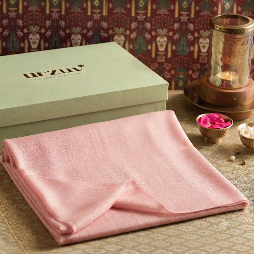 Peach pashmina stole