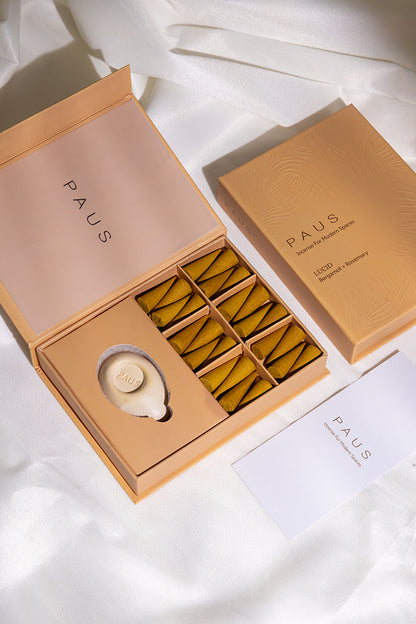 LUCID | Bergamot + Rosemary mood-enhancing incense cones