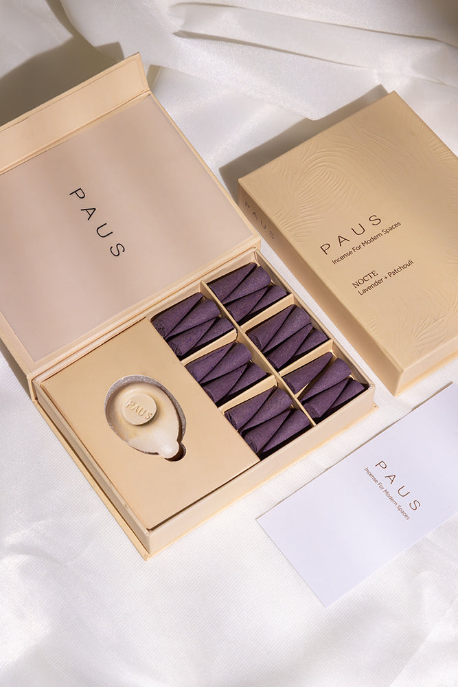 NOCTE | Lavender + Patchouli mood-enhancing incense cones