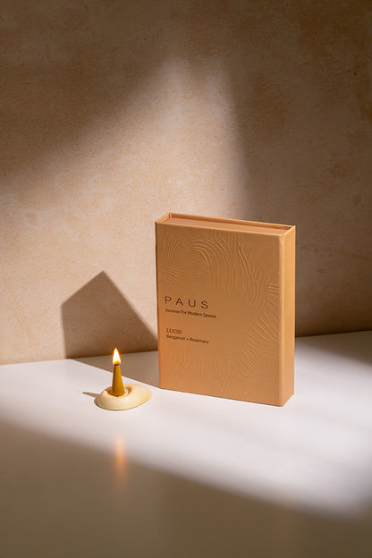 LUCID | Bergamot + Rosemary mood-enhancing incense cones
