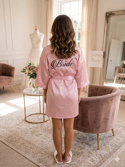 Satin cotton bathrobe