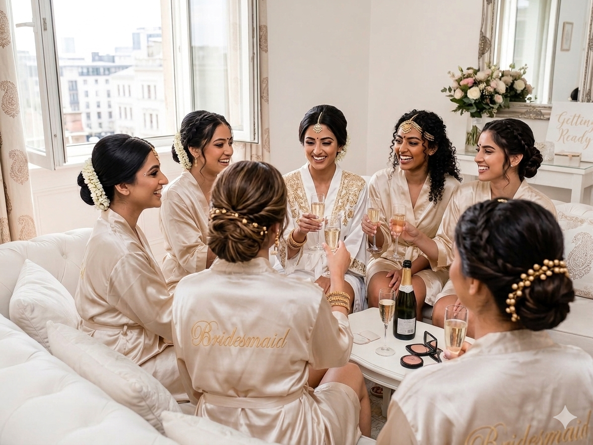Satin cotton bathrobe