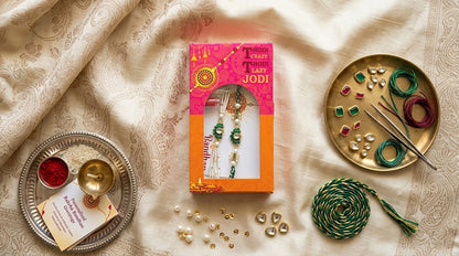 Yellow Kamal Rakhi Set for Bhai-Bhabhi