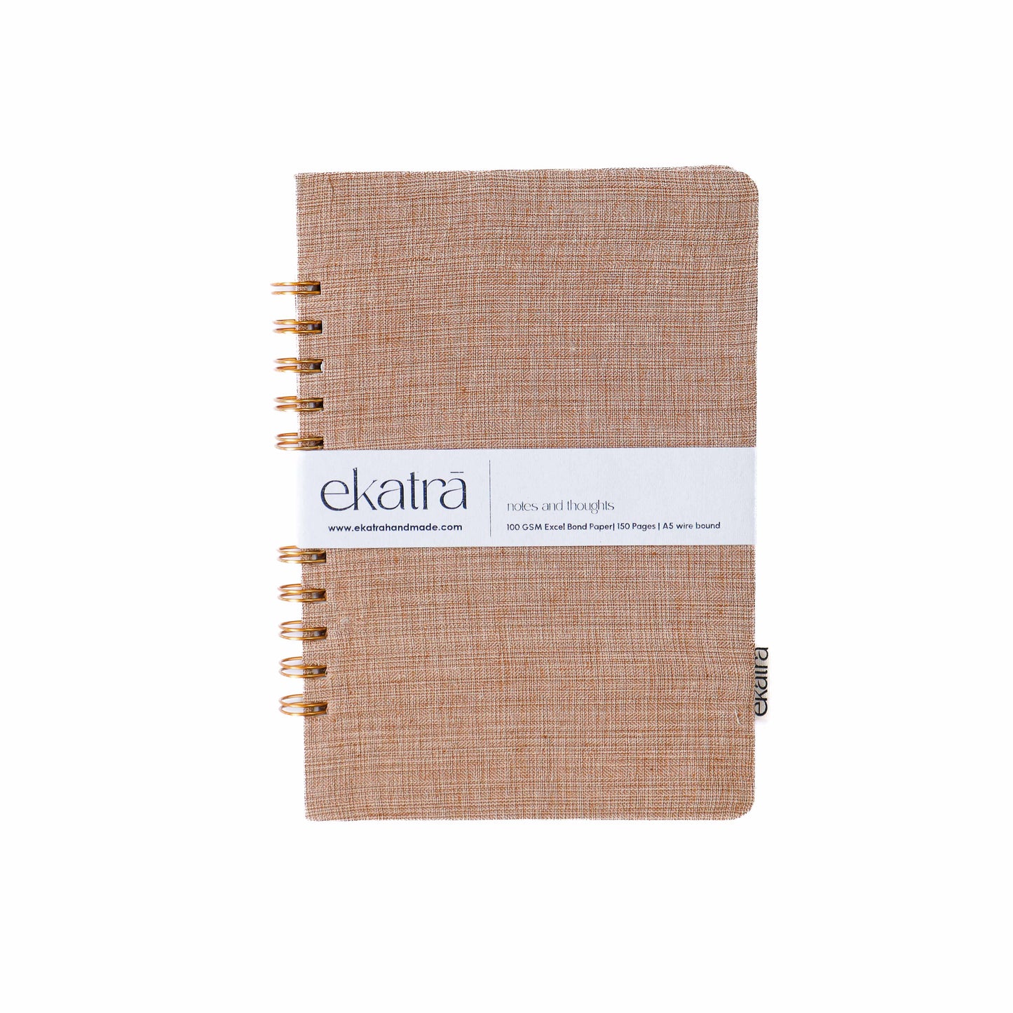 Handcrafted Sustainable A5 Wire Bound ruled 100 GSM paper Journal by Ekatra