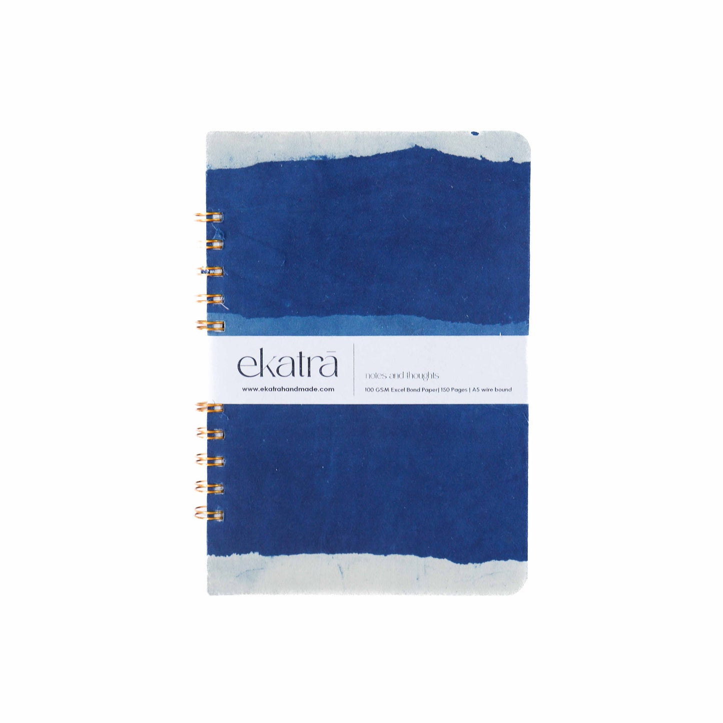 Handcrafted Sustainable A5 Wire Bound ruled 100 GSM paper Journal by Ekatra